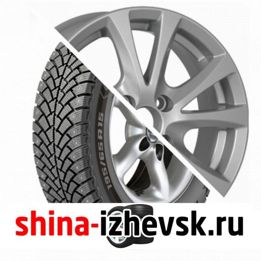 Колесо в сборе BF Goodrich G Force Stud 195/60 R15 Q 92 + NEO 509 6xR15 4×100 ET45 DIA54.1 Серебристый в Ижевске